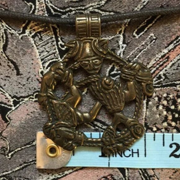 Trickster Loki's Binding Norse Viking Brassy Pendant - Picture 9 of 10